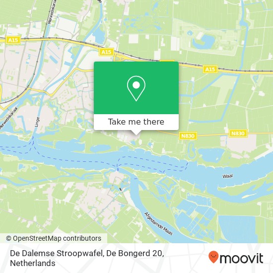 De Dalemse Stroopwafel, De Bongerd 20 map