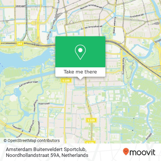 Amsterdam Buitenveldert Sportclub, Noordhollandstraat 59A map