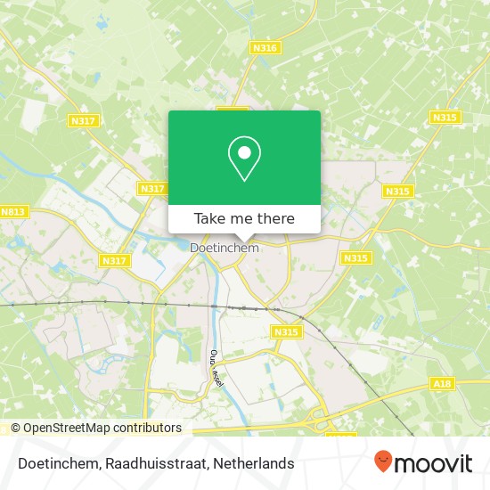 Doetinchem, Raadhuisstraat map