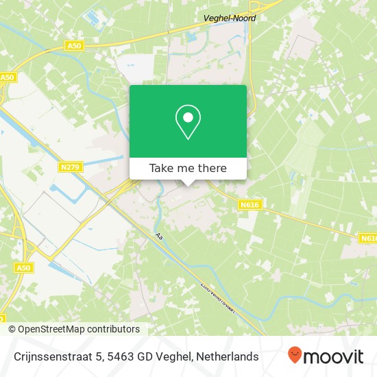 Crijnssenstraat 5, 5463 GD Veghel map