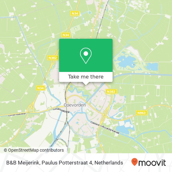 B&B Meijerink, Paulus Potterstraat 4 map