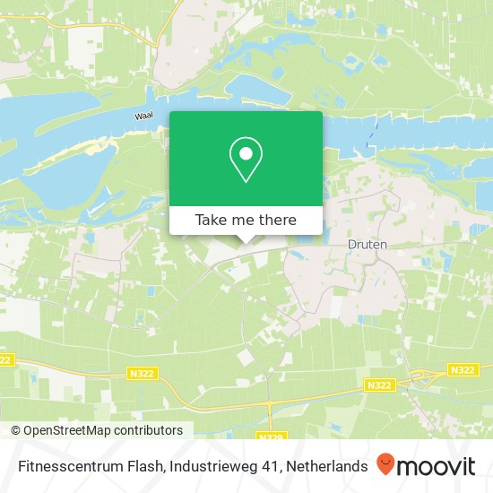 Fitnesscentrum Flash, Industrieweg 41 map