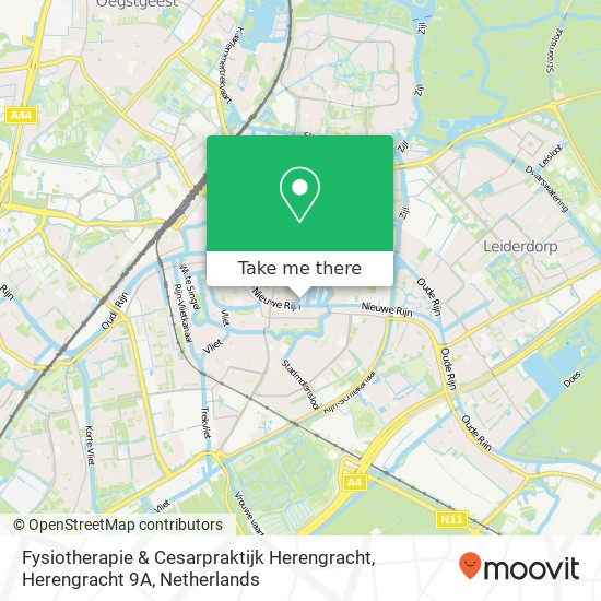 Fysiotherapie & Cesarpraktijk Herengracht, Herengracht 9A map