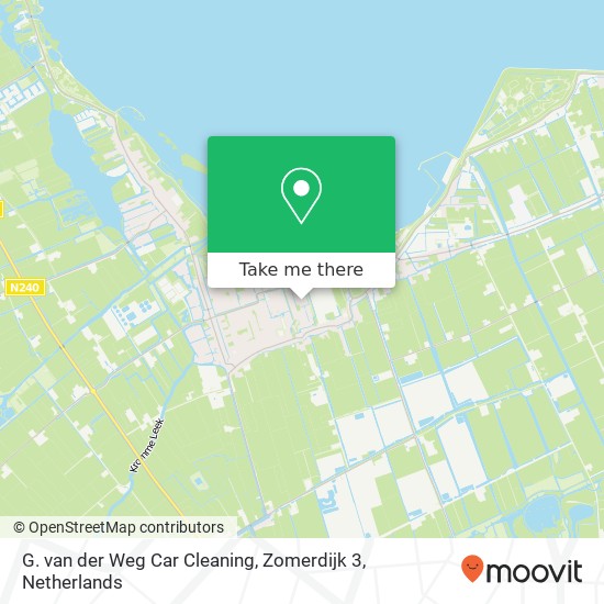 G. van der Weg Car Cleaning, Zomerdijk 3 map