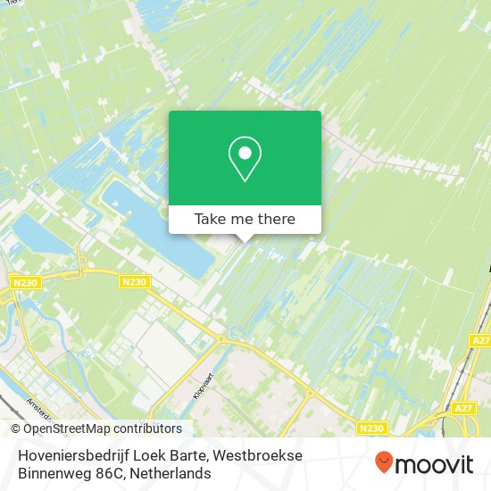 Hoveniersbedrijf Loek Barte, Westbroekse Binnenweg 86C map