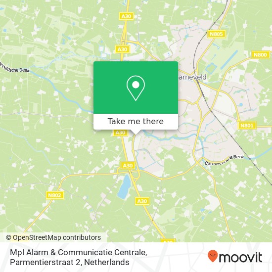 Mpl Alarm & Communicatie Centrale, Parmentierstraat 2 Karte