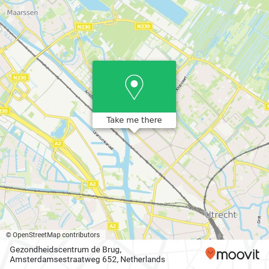 Gezondheidscentrum de Brug, Amsterdamsestraatweg 652 Karte