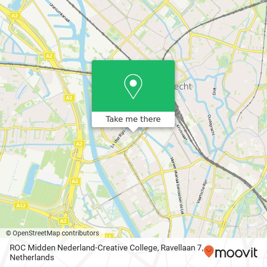 ROC Midden Nederland-Creative College, Ravellaan 7 map