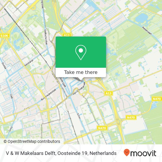 V & W Makelaars Delft, Oosteinde 19 map