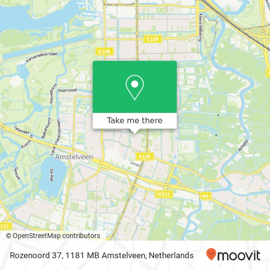 Rozenoord 37, 1181 MB Amstelveen Karte