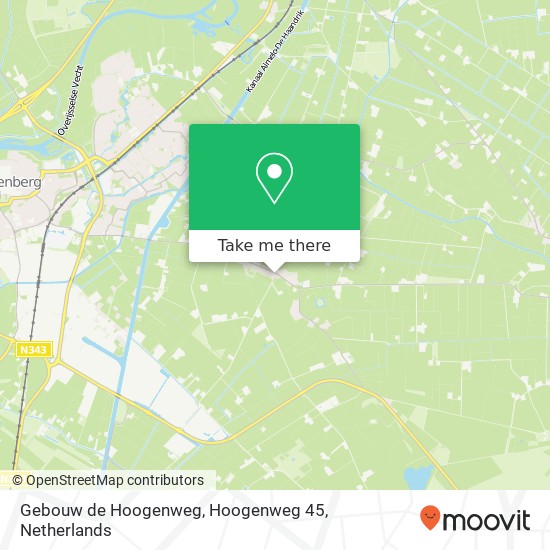 Gebouw de Hoogenweg, Hoogenweg 45 map