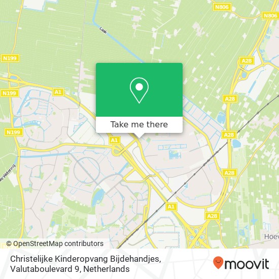 Christelijke Kinderopvang Bijdehandjes, Valutaboulevard 9 map