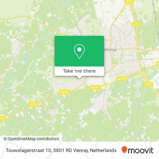 Touwslagerstraat 10, 5801 RD Venray map