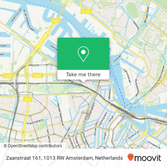 Zaanstraat 161, 1013 RW Amsterdam map