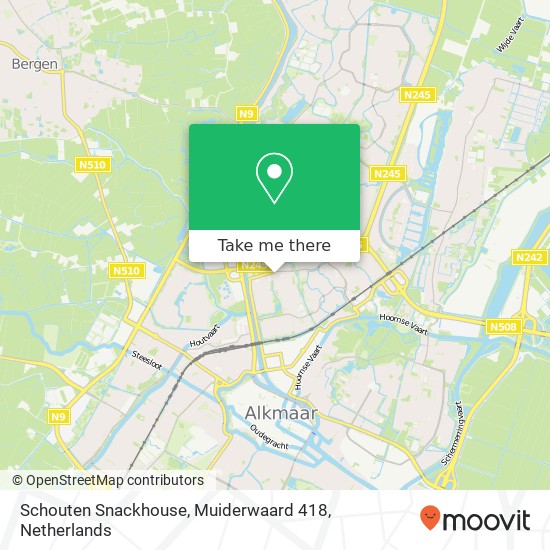 Schouten Snackhouse, Muiderwaard 418 map