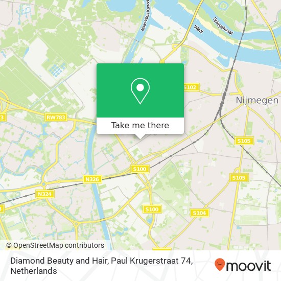 Diamond Beauty and Hair, Paul Krugerstraat 74 map