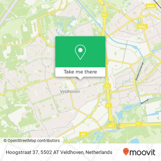 Hoogstraat 37, 5502 AT Veldhoven map