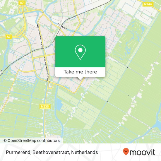 Purmerend, Beethovenstraat map