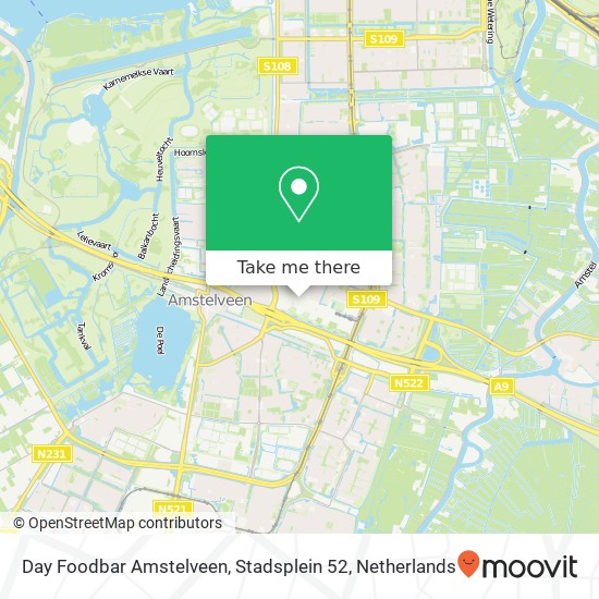 Day Foodbar Amstelveen, Stadsplein 52 map