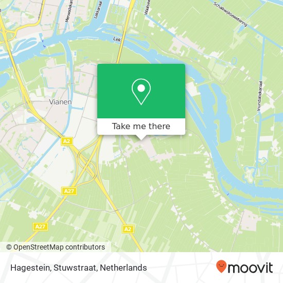 Hagestein, Stuwstraat map