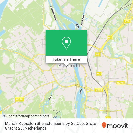 Maria's Kapsalon She Extensions by So.Cap, Grote Gracht 27 map