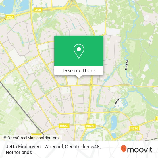 Jetts Eindhoven - Woensel, Geestakker 548 Karte