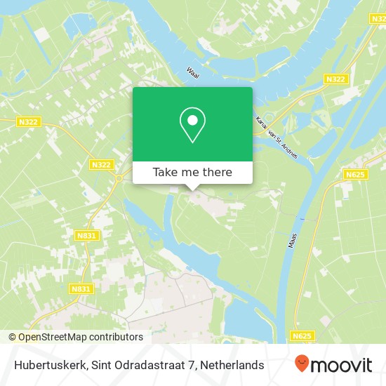 Hubertuskerk, Sint Odradastraat 7 map