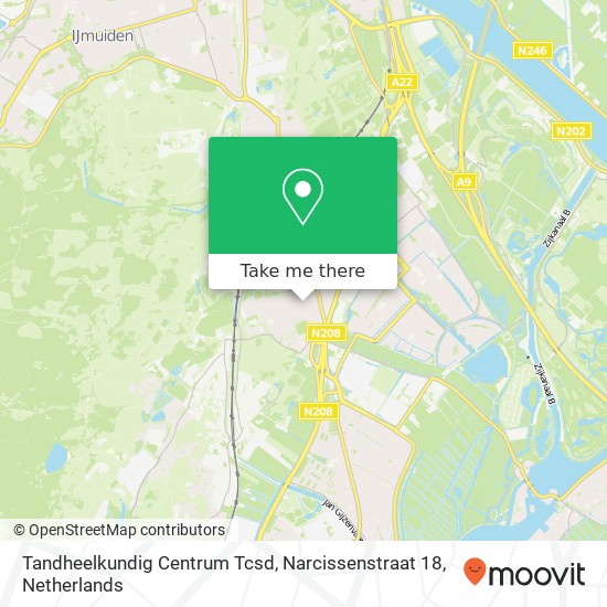 Tandheelkundig Centrum Tcsd, Narcissenstraat 18 map