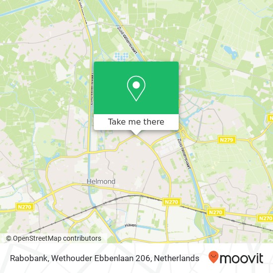 Rabobank, Wethouder Ebbenlaan 206 map