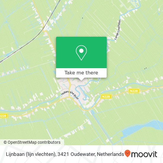 Lijnbaan (lijn vlechten), 3421 Oudewater map