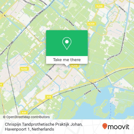 Chrispijn Tandprothetische Praktijk Johan, Havenpoort 1 map