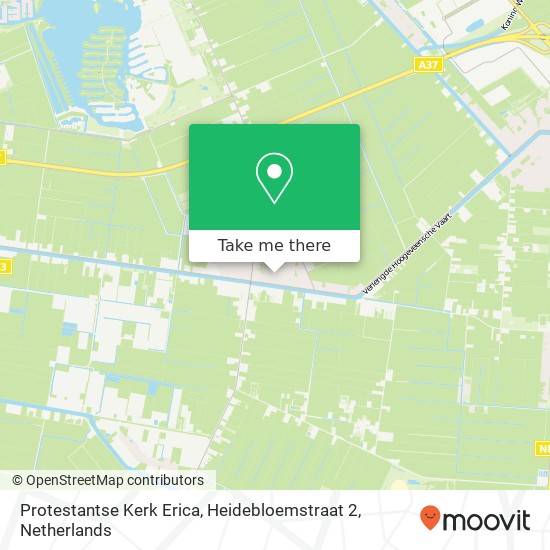 Protestantse Kerk Erica, Heidebloemstraat 2 map