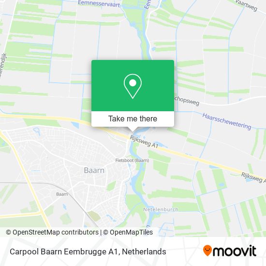 Carpool Baarn Eembrugge A1 map