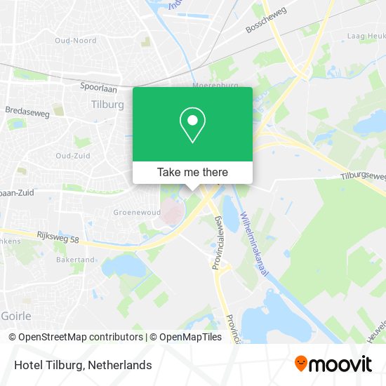 Hotel Tilburg map