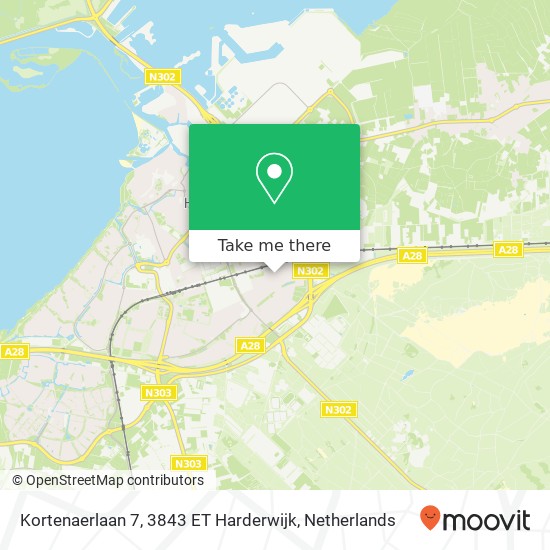 Kortenaerlaan 7, 3843 ET Harderwijk map