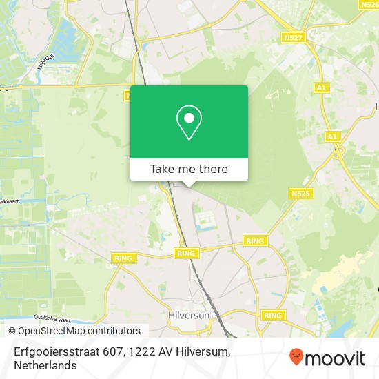 Erfgooiersstraat 607, 1222 AV Hilversum map