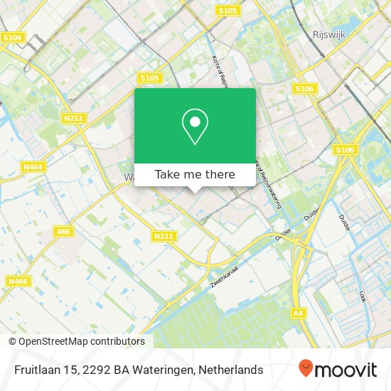 Fruitlaan 15, 2292 BA Wateringen map