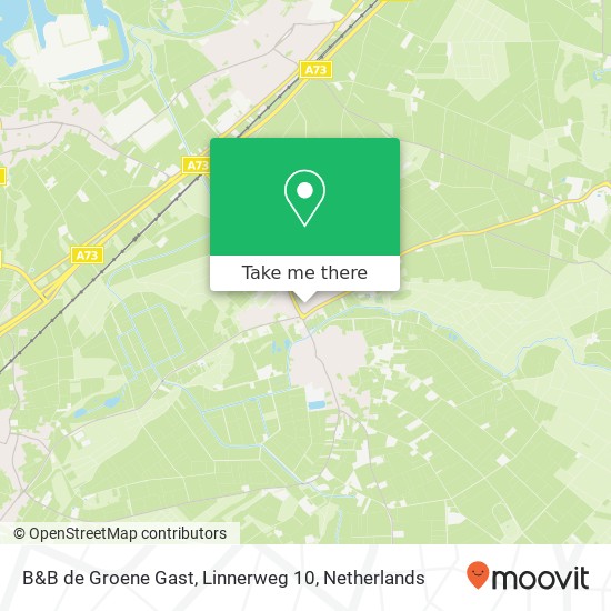 B&B de Groene Gast, Linnerweg 10 map