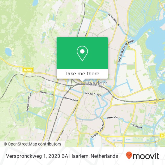 Verspronckweg 1, 2023 BA Haarlem Karte
