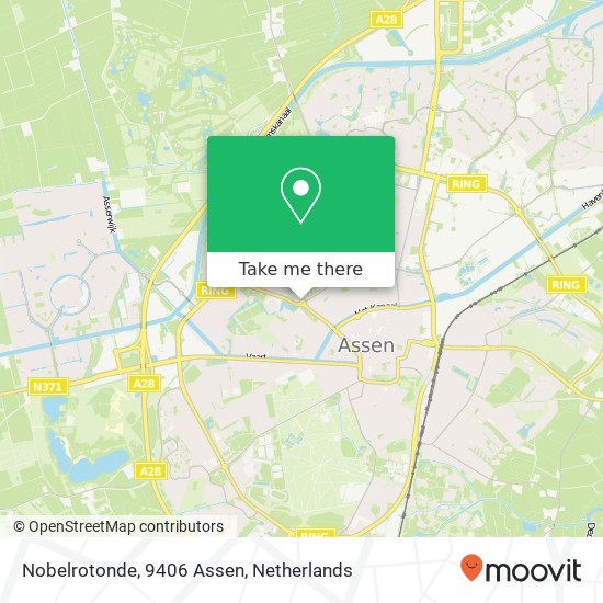 Nobelrotonde, 9406 Assen map