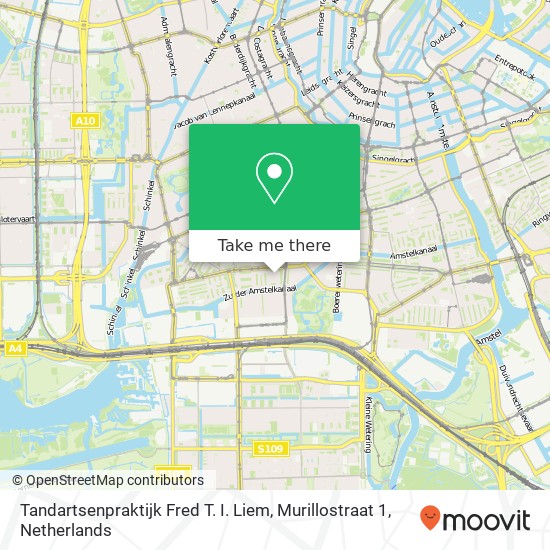 Tandartsenpraktijk Fred T. I. Liem, Murillostraat 1 map