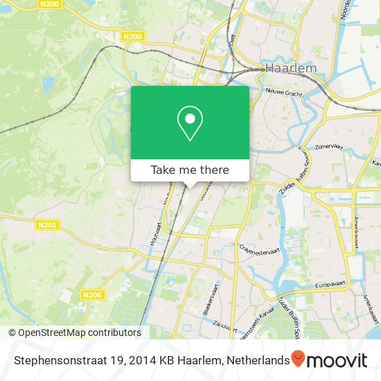 Stephensonstraat 19, 2014 KB Haarlem map