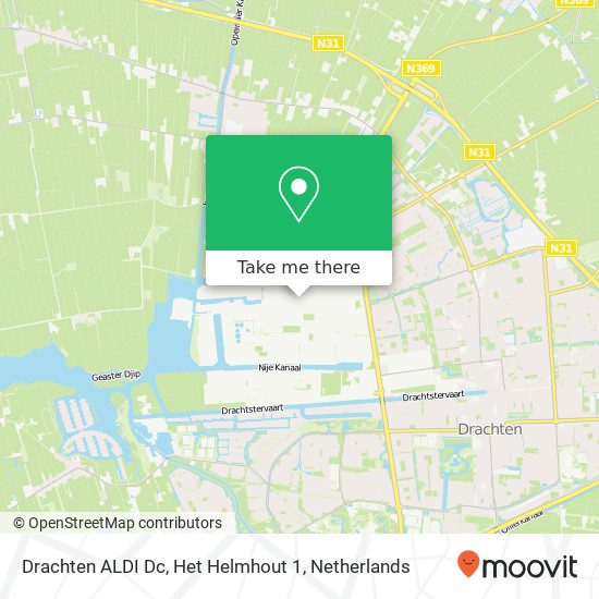 Drachten ALDI Dc, Het Helmhout 1 Karte