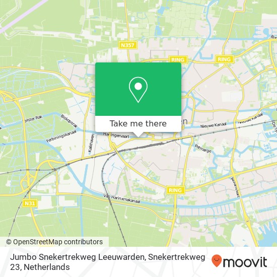 Jumbo Snekertrekweg Leeuwarden, Snekertrekweg 23 map