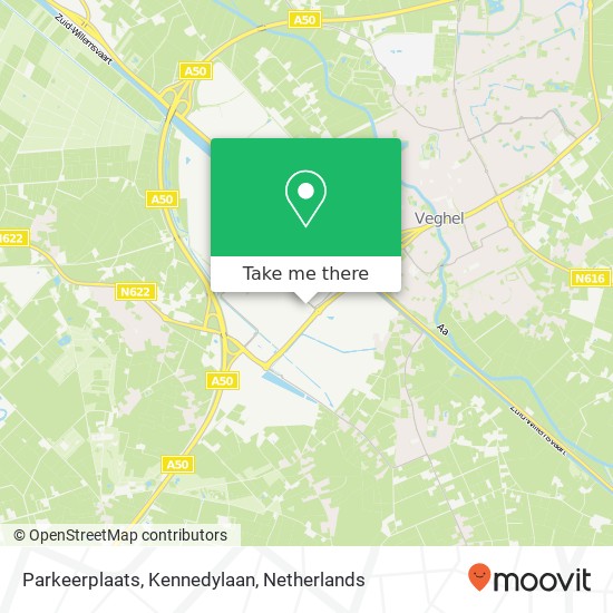 Parkeerplaats, Kennedylaan map