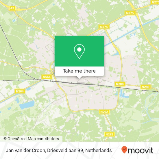 Jan van der Croon, Driesveldlaan 99 map