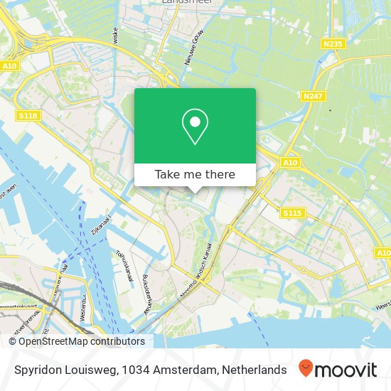 Spyridon Louisweg, 1034 Amsterdam Karte