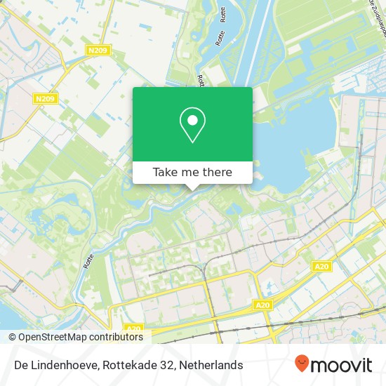 De Lindenhoeve, Rottekade 32 map