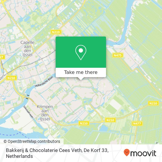 Bakkerij & Chocolaterie Cees Veth, De Korf 33 map