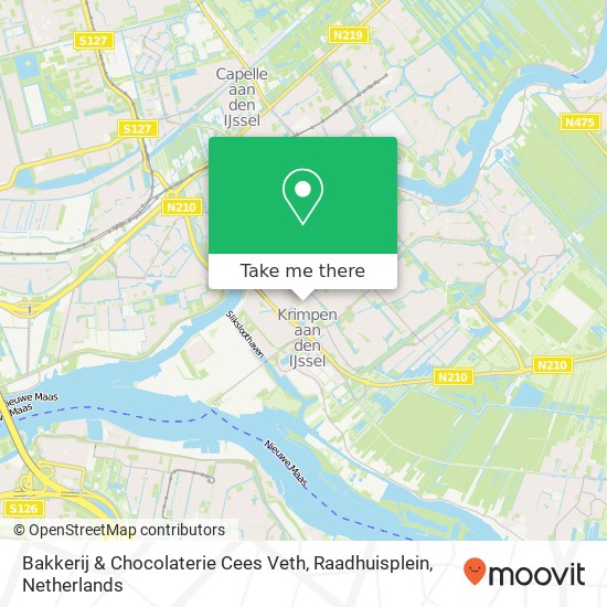 Bakkerij & Chocolaterie Cees Veth, Raadhuisplein map